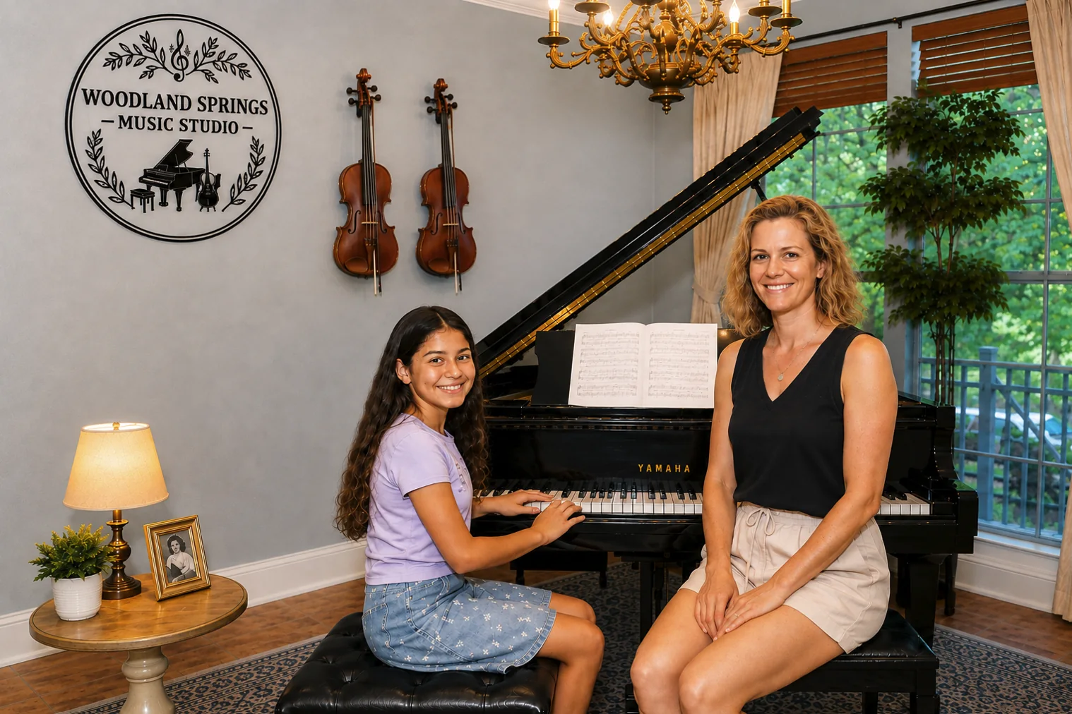 Dobrusia with a private piano student